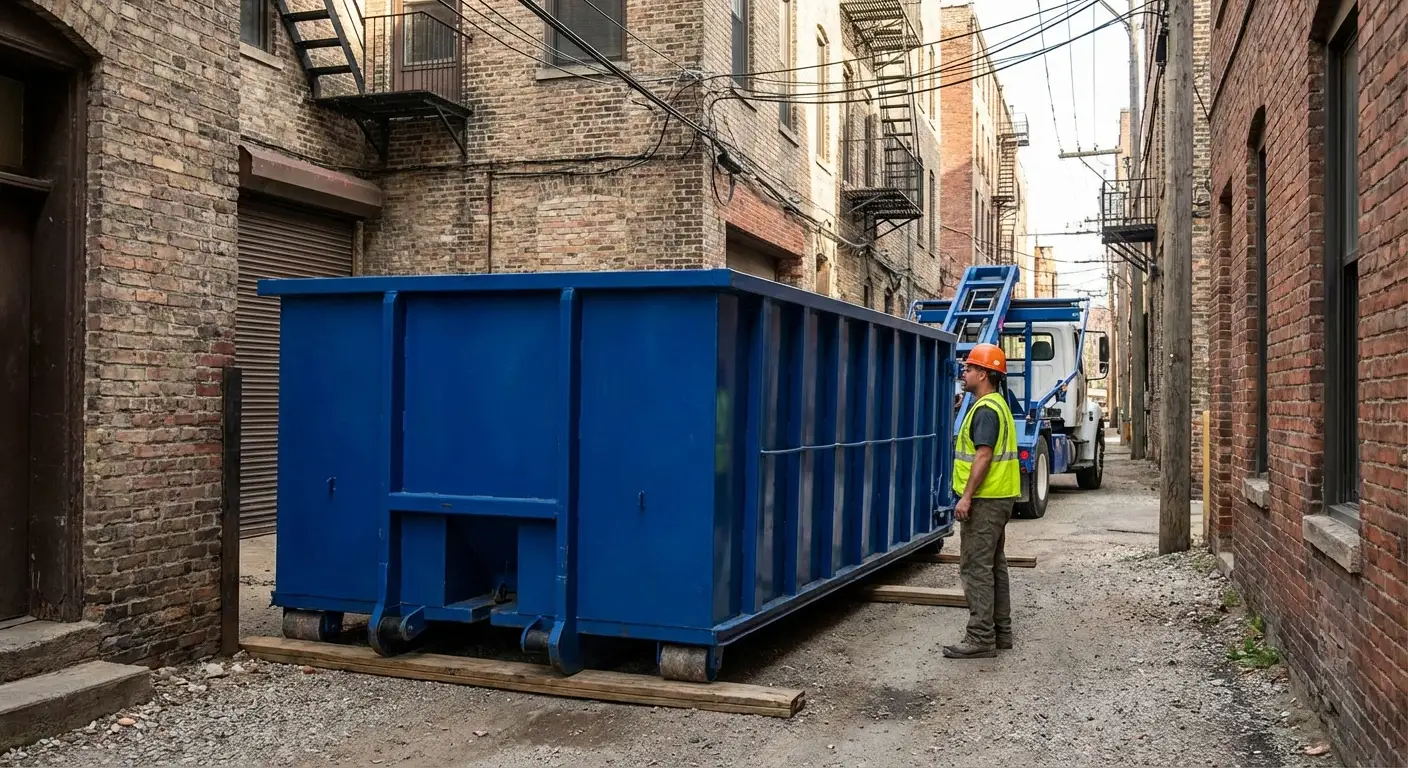 Narrow alley access challenges in Brooklyn Park