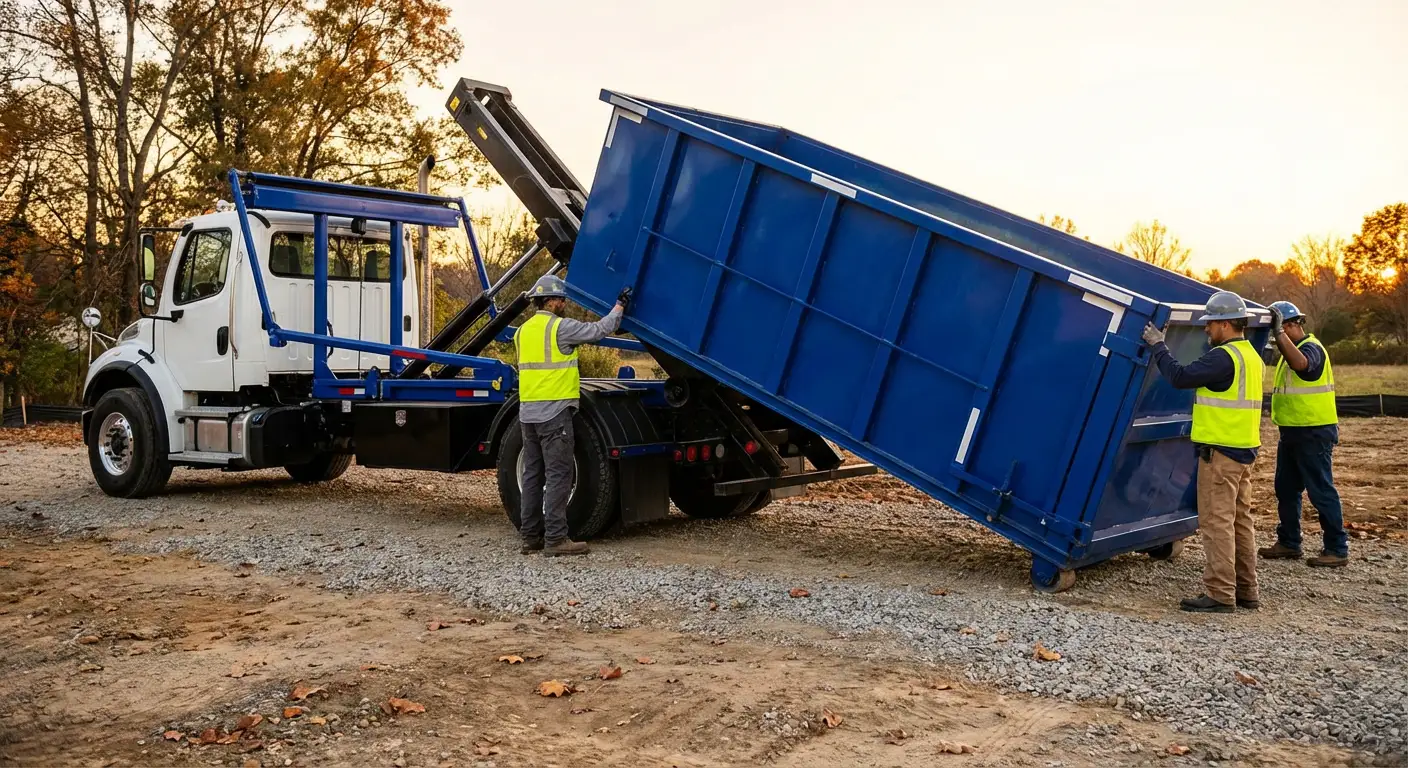 Construction dumpster delivery in Brooklyn Park, MN